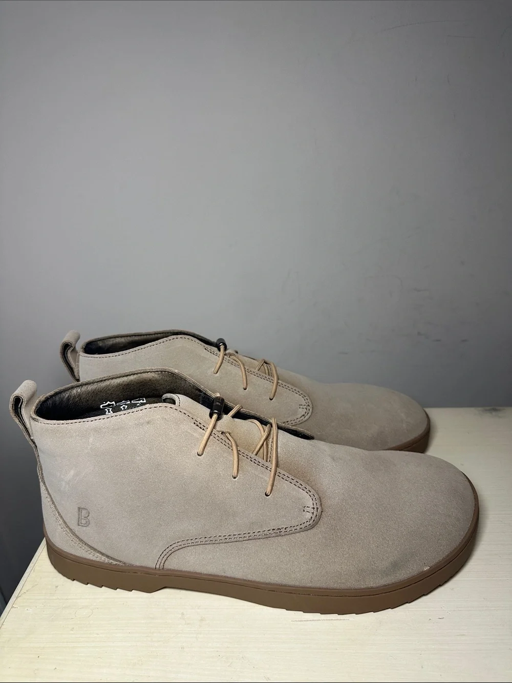 Birchbury carnforth barefoot Taupe Suede water resistant leather Chukka boots